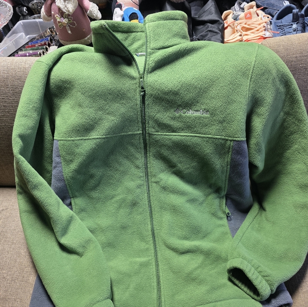 Columbia Men's Green and Gray Puffer Jacket